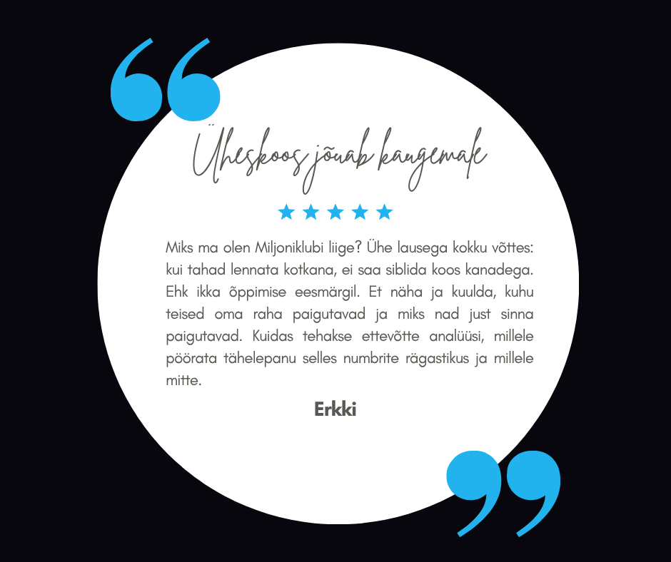 Miljoniklubi tagasiside 9